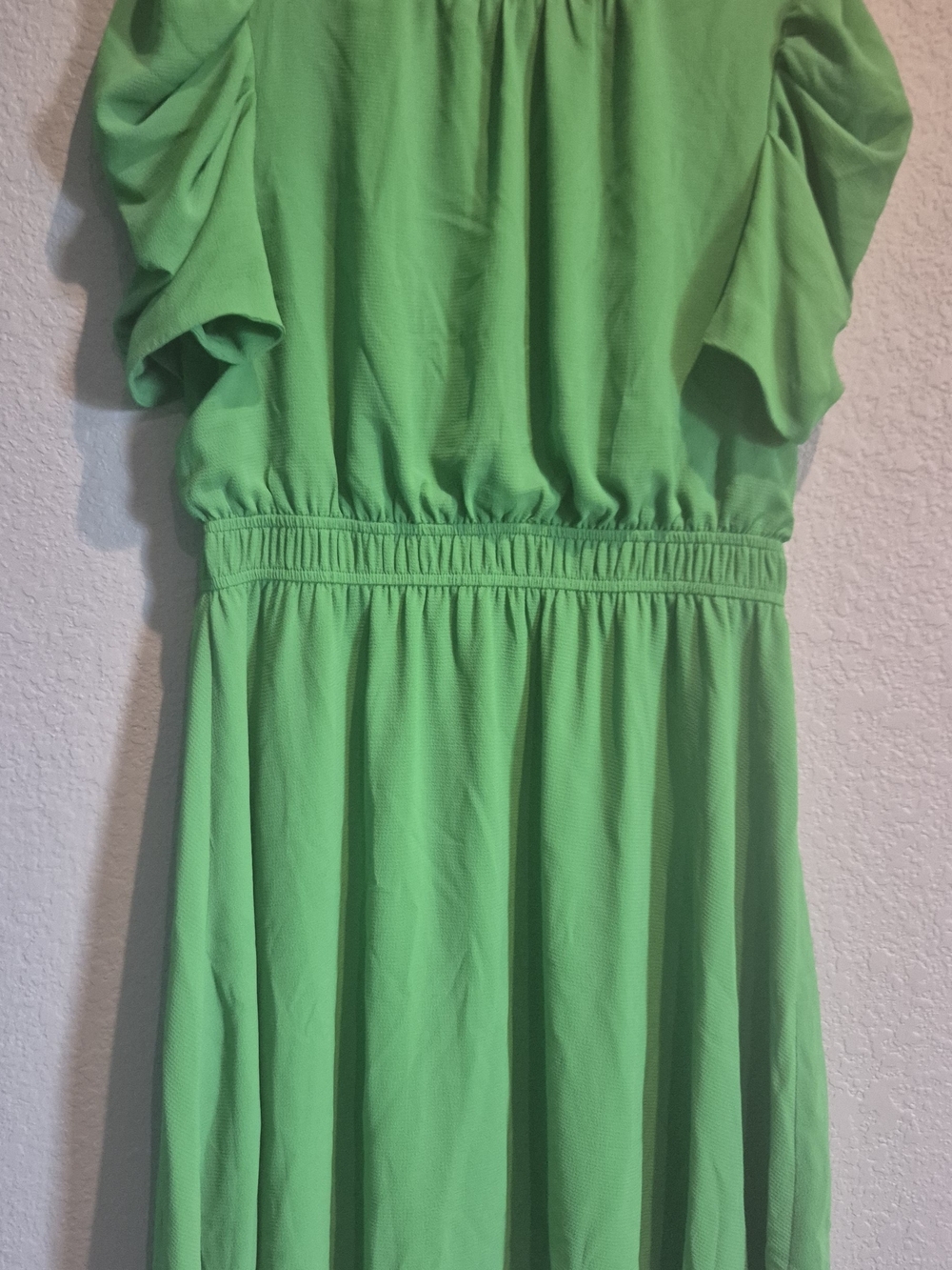 London Times Bright Green Elastic-Waist Girls' Dress